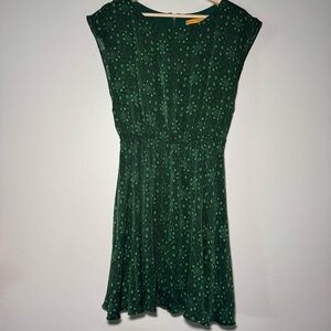 Alice + Olivia Dark Green Polka Dot‎ Mini Dress